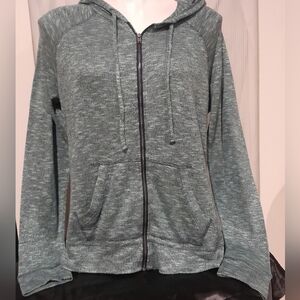 Mossimo Supply Co. Heathered Green Zip Up Hoodie, Size X-lg